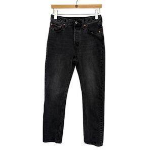 Levi's 501 Original Fit Button Fly Faded Black Jeans - Women's Size 27